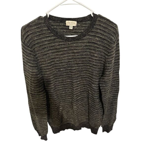 Club Monaco Italian Yarn Textured Crewneck Sweater Mens Size S Silk Alpaca Wool - Picture 11 of 13